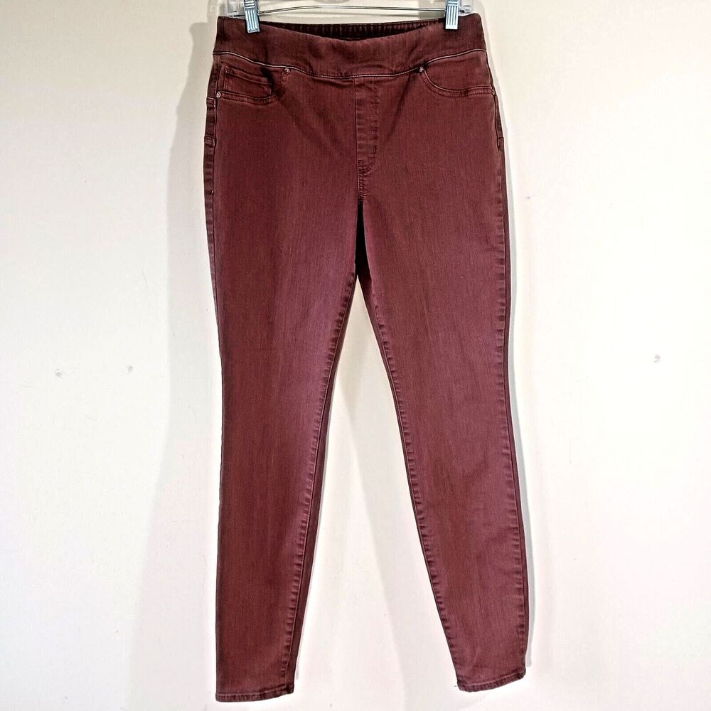Chicos Jean Legging‎ Sz 6 / .5 So Perfect High Waist Pull On Rust Orange Copper